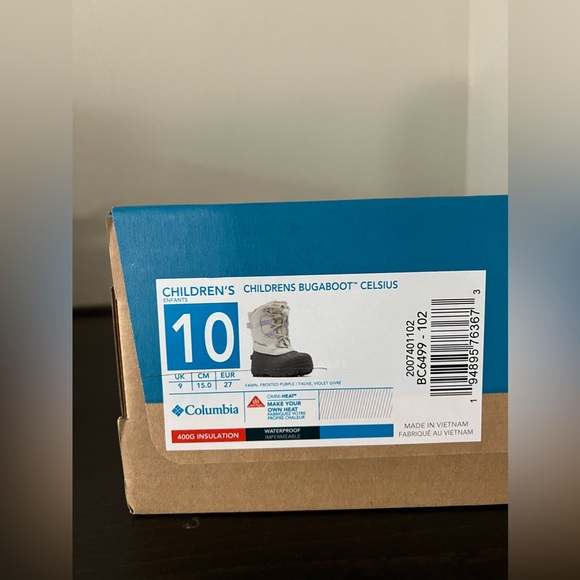 COPY - Columbia Children’s Bugaboot Celsius Fawn / Frosted Purple US 10 UK 9 EU… - Picture 6 of 6